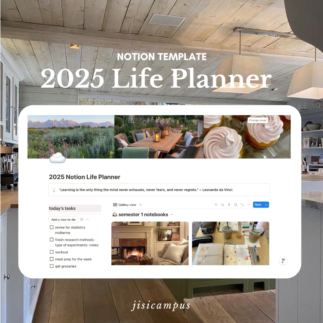 2025 Aesthetic Notion Life Planner