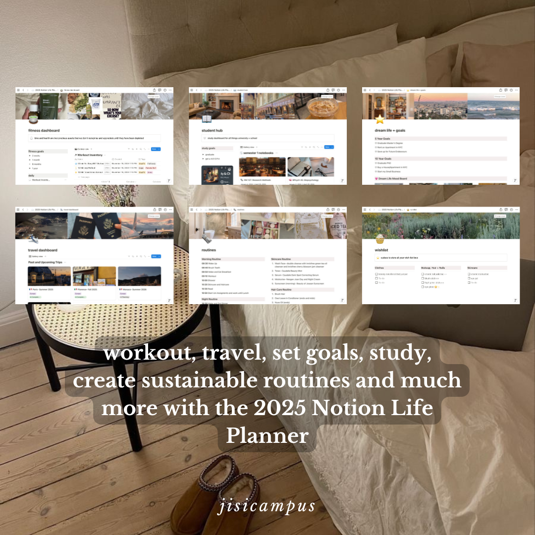 2025 Aesthetic Notion Life Planner